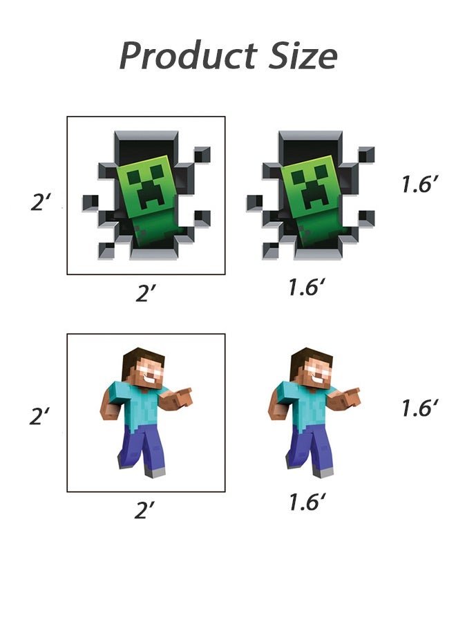 Minecraft Tattoos Party Favors Bundle ~ 40 Perforated Individual 2" x 2" Minecraft Temporary Tattoos for Kids Boys Girls (Minecraft Party Supplies) - Image 3